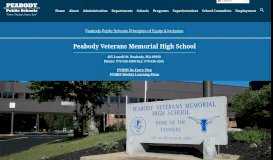 
							         Veterans Memorial High School : Peabody Public Schools								  
							    