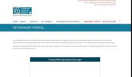 
							         Veterinary Portal | Veterinary Specialty Services								  
							    