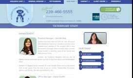 
							         Veterinary Staff | Indian Creek Pet Hospital								  
							    