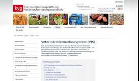 
							         Veterinärinformationssystem (VIS) - KVG - Verbrauchergesundheit								  
							    