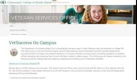 
							         VetSuccess On Campus – Community College of Rhode Island								  
							    