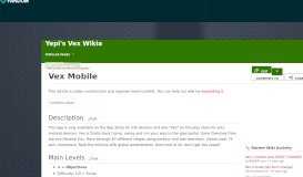 
							         Vex Mobile | Yepi's Vex Wikia | FANDOM powered by Wikia								  
							    