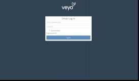 
							         Veyo - Driver Log In								  
							    