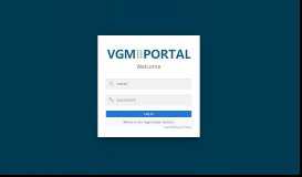 
							         VGM-PORTAL - Log In								  
							    