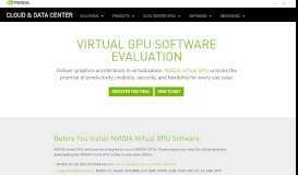 
							         vGPU Evaluation | NVIDIA GRID | NVIDIA								  
							    