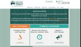 
							         VHC Homepage - Vermont Health Connect - Vermont.gov								  
							    
