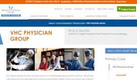 
							         VHC Physician Group : Virginia Hospital Center								  
							    