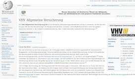 
							         VHV Allgemeine Versicherung – Wikipedia								  
							    