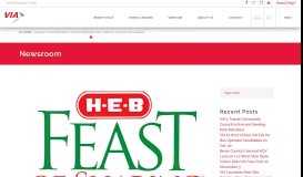 
							         VIA and HEB Partner to Offer Complimentary Service to Feast of Sharing								  
							    
