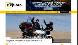 
							         Viajeros recorren América en moto - Portal Explora								  
							    