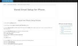 
							         Vianet Email Setup - iPhone | vianet.ca | SmtpImap								  
							    