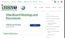 
							         Vibe Board Meetings and Documents | IHSNO								  
							    