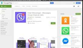 
							         Viber Messenger - Messages, Group Chats & Calls - Apps on Google ...								  
							    