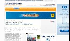
							         Vibrator auf der Straße: Satire-Portal Postillon veräppelt Audi ...								  
							    