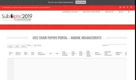 
							         Vice Chair Papers Portal - Marine Advancements - Suboptic 2019								  
							    