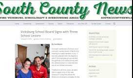 
							         Vicksburg School Board Signs with Three School Unions | South ...								  
							    