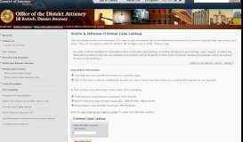 
							         Victim & Witness Criminal Case Lookup - Office of the District Attorney								  
							    