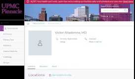 
							         Victor Altadonna | Find a Doctor | UPMC Pinnacle								  
							    