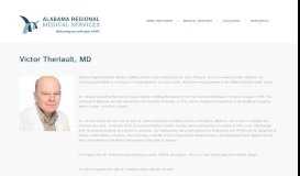 
							         Victor Theriault, MD - Alabama Regional Medical Services								  
							    