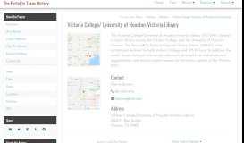 
							         Victoria College/ University of Houston-Victoria Library - The Portal to ...								  
							    