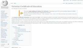 
							         Victorian Certificate of Education - Wikipedia								  
							    