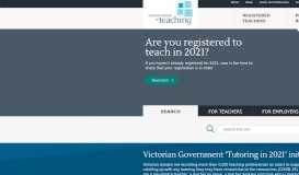 
							         Victorian Institute of Teaching: Home								  
							    