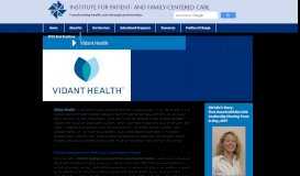 
							         Vidant Health - Institute for Patient and Family-Centered Care								  
							    
