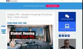 
							         (Video) 707 » Student Housing The Smart Way » Dixie Decker								  
							    