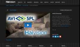 
							         Video: AVI-SPL Partnership | Haivision								  
							    