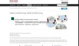 
							         Video Conferencing / Web Confere... / Unified Communication ... - Ricoh								  
							    