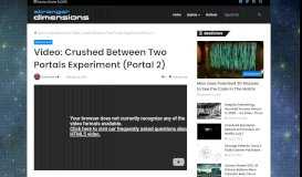 
							         Video: Crushed Between Two Portals Experiment (Portal 2)								  
							    