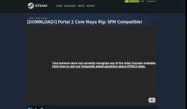 
							         Video :: [DOWNLOAD!] Portal 2 Core Maya Rig ... - Steam Community								  
							    