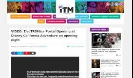 
							         VIDEO: ElecTRONica Portal Opening at Disney California Adventure ...								  
							    