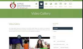 
							         Video Gallery - Apple Montessori Schools								  
							    