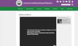 
							         Video Gallery | Central Unified School District								  
							    