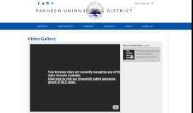 
							         Video Gallery | Pacheco Union School District								  
							    