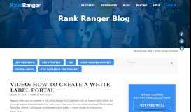 
							         Video: How to Create a White Label Portal - Rank Ranger								  
							    