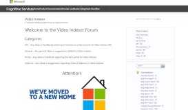 
							         Video Indexer: API (45 ideas) – Customer Feedback & Ideas for ...								  
							    