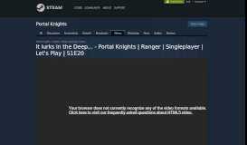 
							         Video :: It lurks in the Deep... - Portal Knights ... - Steam Community								  
							    