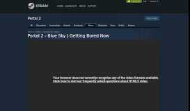 
							         Video :: Portal 2 - Blue Sky | Getting Bored Now - Steam Community								  
							    