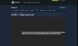 
							         Video :: Portal 2 - Coop Course 2/6 - Steam Community								  
							    