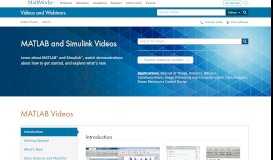 
							         Video Portal Main Page - MATLAB & Simulink - MathWorks								  
							    