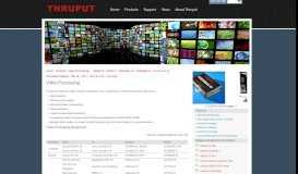 
							         Video Processing - DVI, Dual Link, Single Link, High ... - Thruput								  
							    