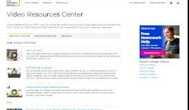 
							         Video Resources Center | The Princeton Review								  
							    