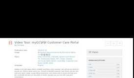 
							         Video Tour: myGCWW Customer Care Portal : CitiCable : Free ...								  
							    