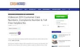 
							         Videocon D2H Customer Care Numbers ,Complaints Number ...								  
							    