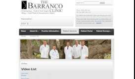 
							         Videos | Barranco Clinic								  
							    