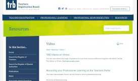 
							         Videos - Teachers Registration Board of South Australia								  
							    