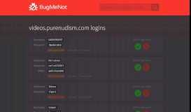 
							         videos.purenudism.com passwords - BugMeNot								  
							    