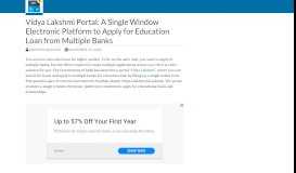 
							         Vidya Lakshmi Portal: A Single Window Electronic Platform to Apply ...								  
							    